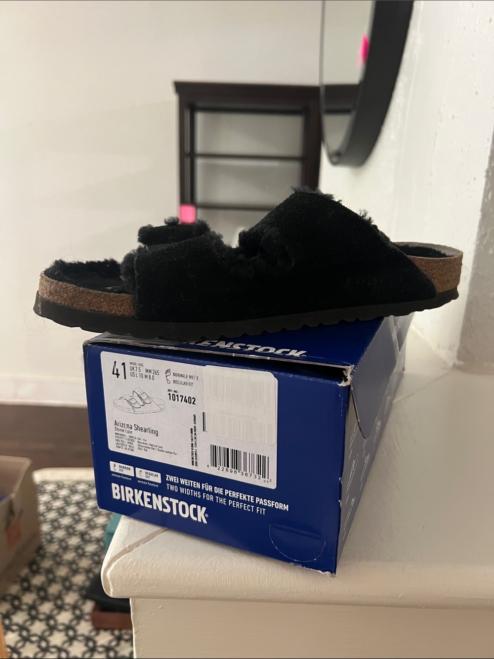 Birkenstock Arizona Shearling Slide - Black